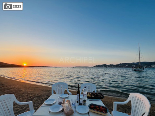 Dinner on a deserted beach next to the boat.